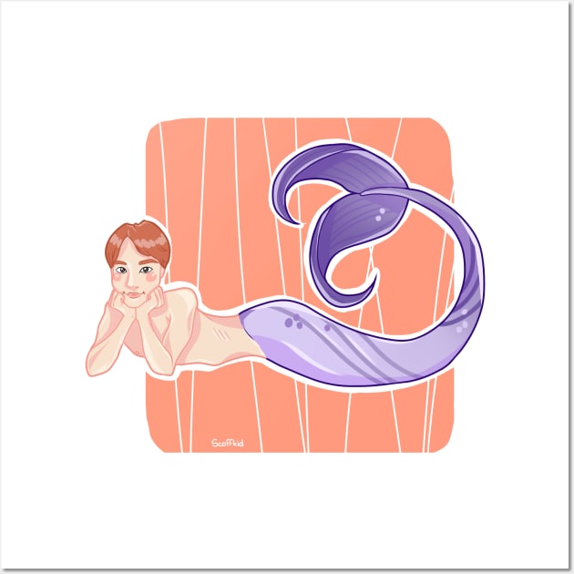 BTS J-Hope / Hoseok Mermaid Wall Art by Scoffkid